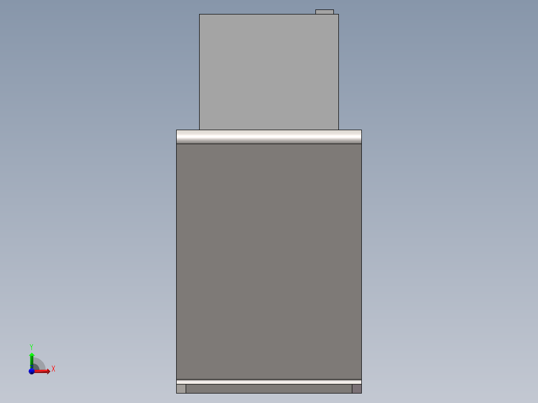 真空压力表安装组件前视图