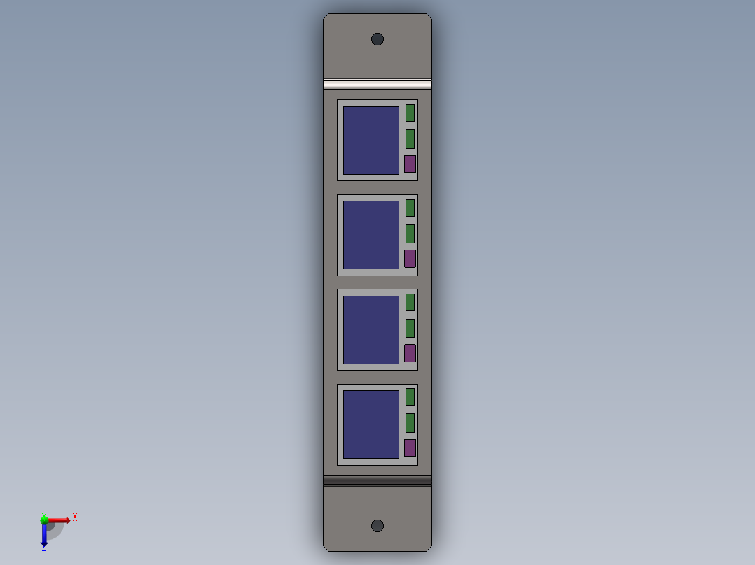 真空压力表安装组件俯视图