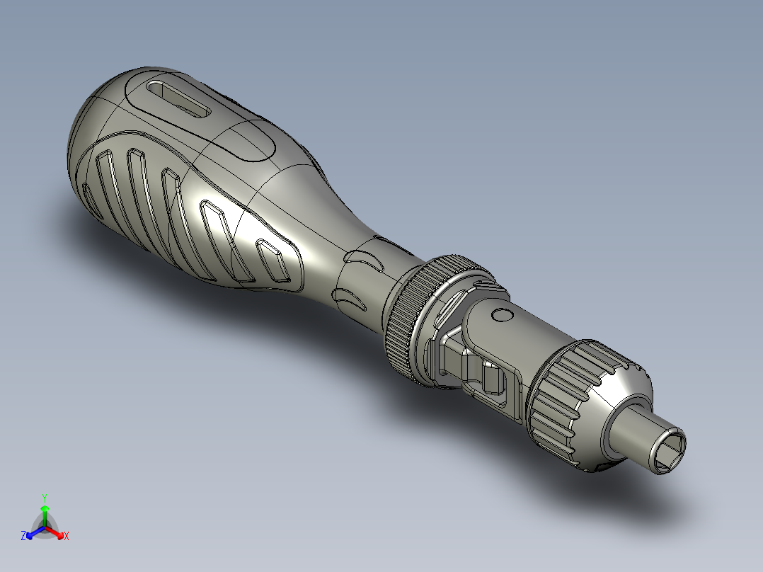 <span style='color: red'>棘轮</span><span style='color: red'>螺丝刀</span>3D模型