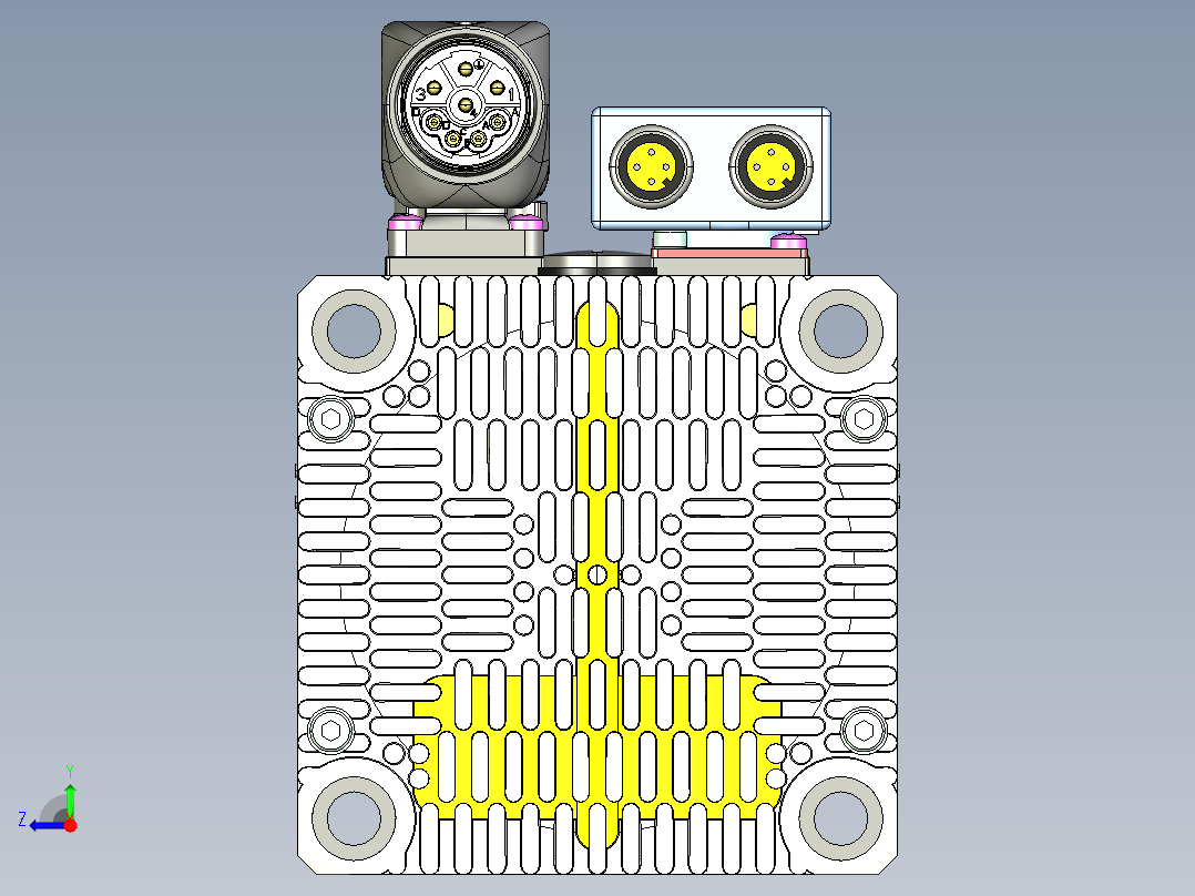 集成伺服驱动的TWX CANOPEN ETHERCAT无刷DC电机右视图