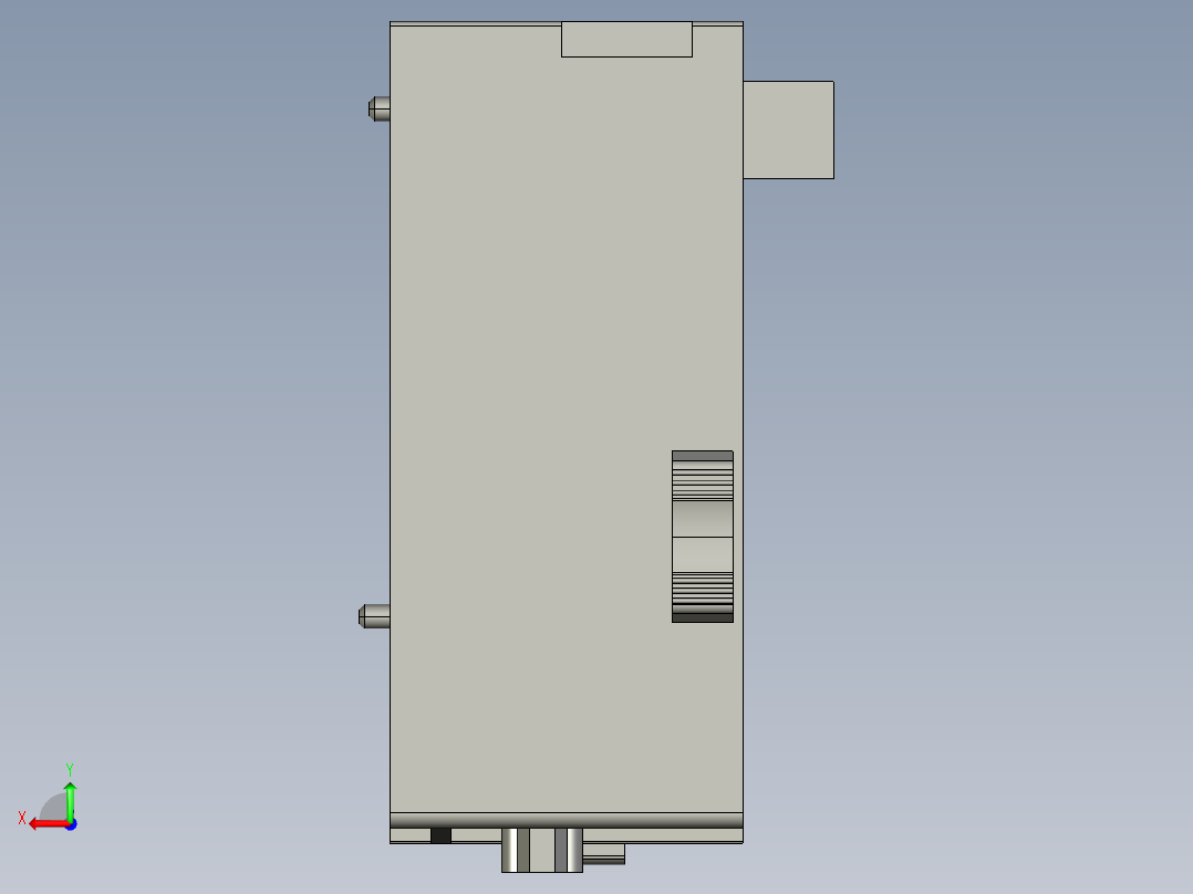 基恩士KV-L20R_kc图纸模型后视图