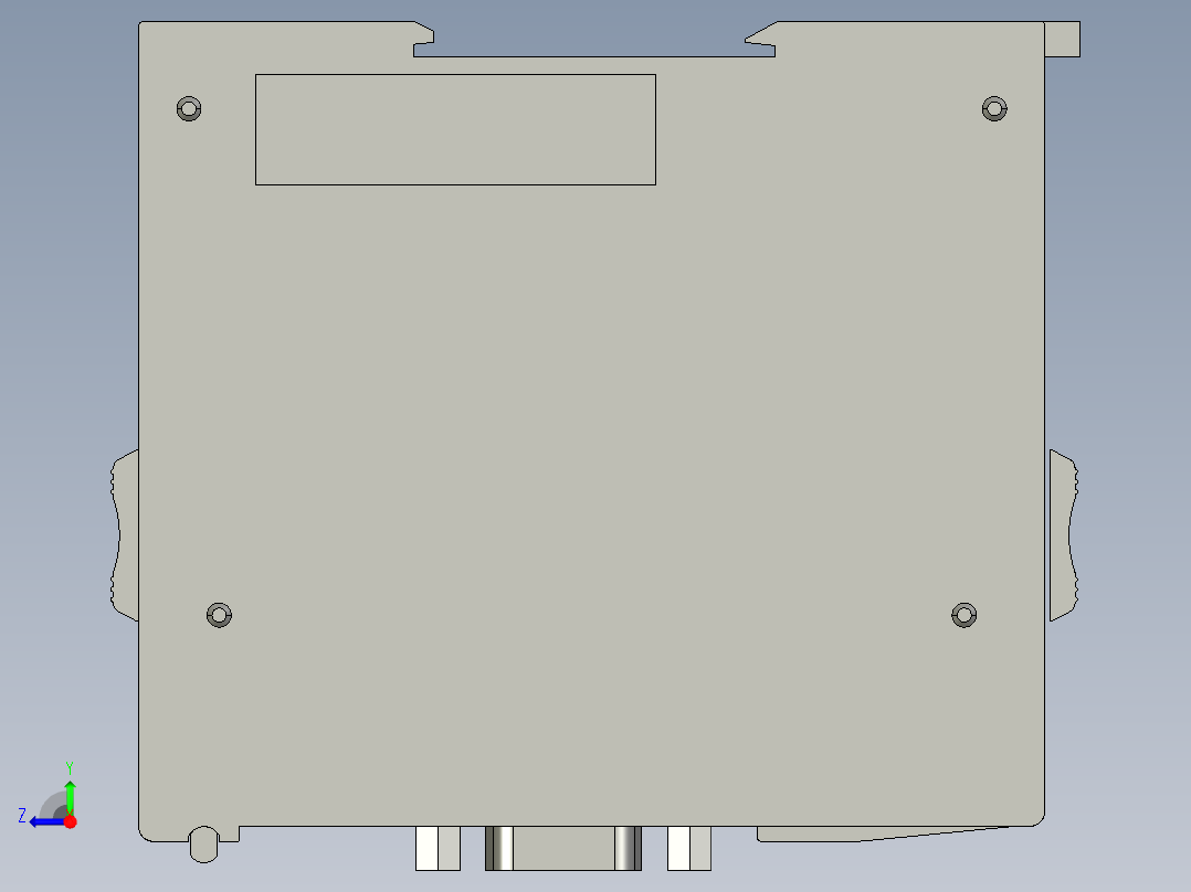 基恩士KV-L20R_kc图纸模型右视图