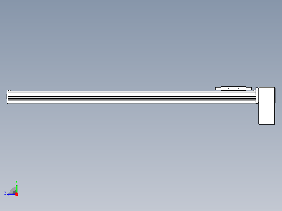 同步带全封闭直线模组TPA-HCB-110D-90-L800-LP-Y-P40-N3右视图
