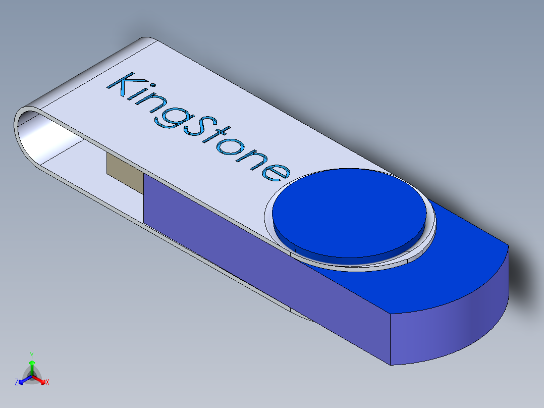 金士顿U盘模型正等轴测图