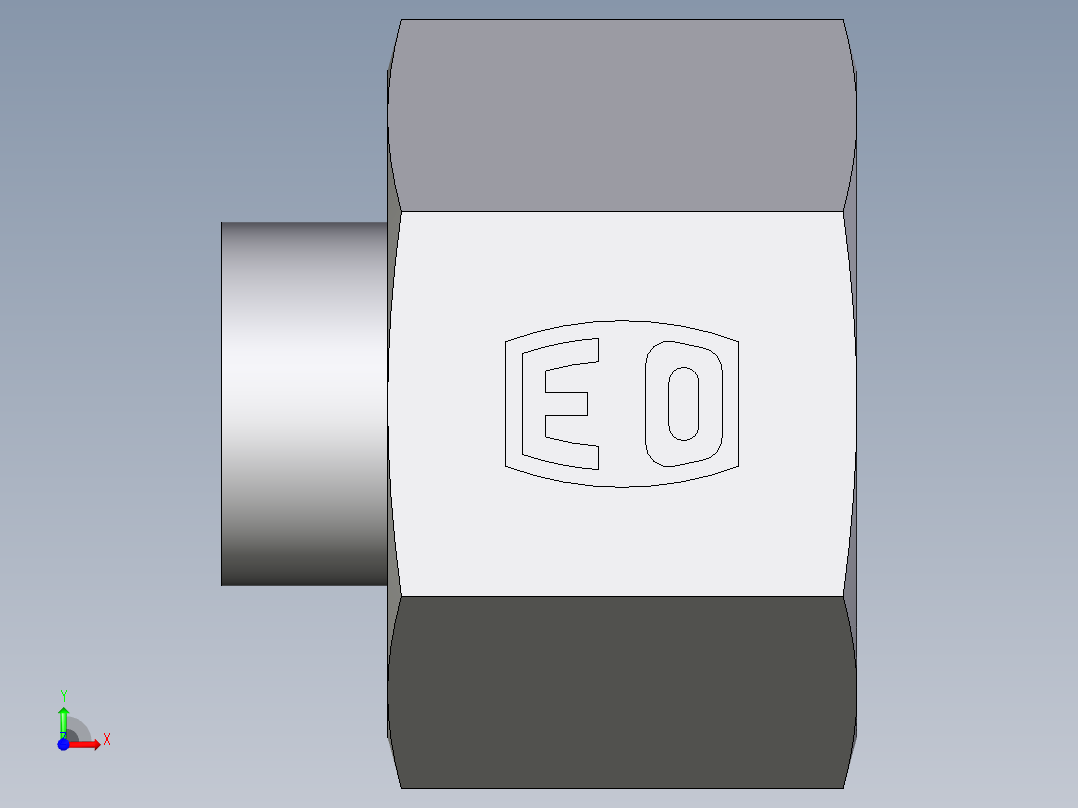 卡套式工业通用硬管接头EO_Blanking_plug_with_nut_for_cones_VKAM12LCF前视图