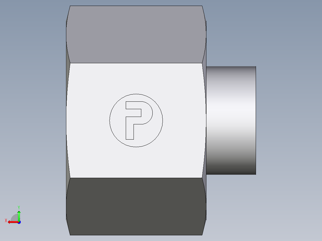 卡套式工业通用硬管接头EO_Blanking_plug_with_nut_for_cones_VKAM12LCF后视图