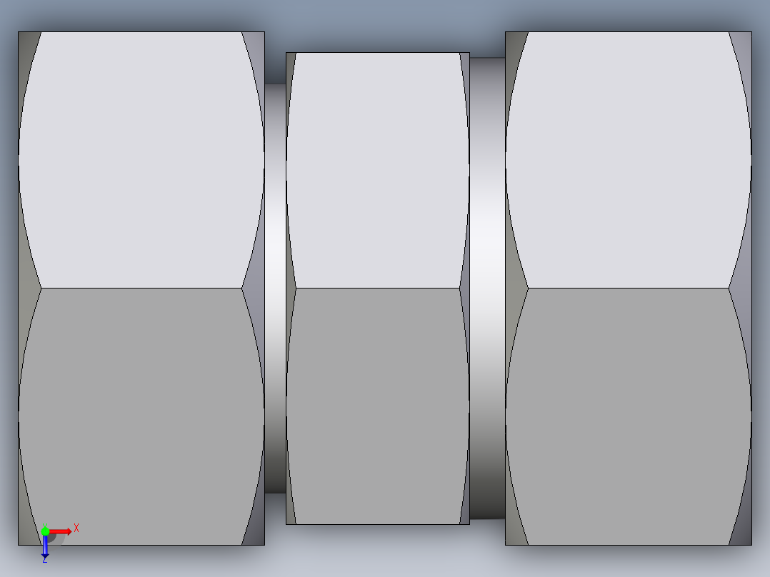 卡套式工业通用硬管接头EO_Distance_piece_adapter_DA35ZLCF俯视图