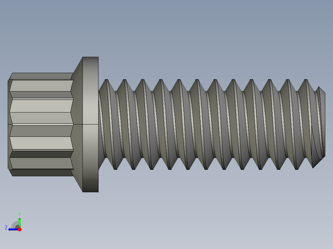 1-4in-20 5-8long 12-point screws.STEP右视图