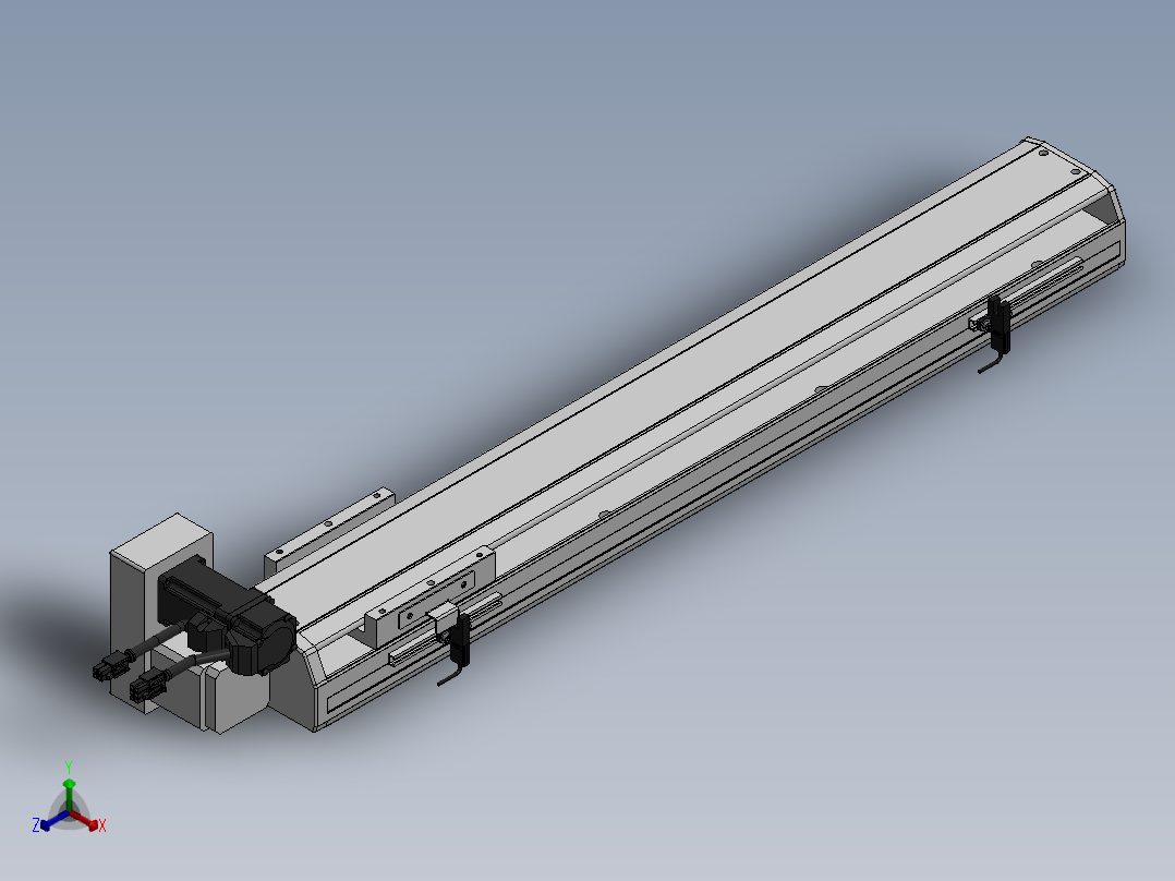 精密模组MT100-L78-500-LU-M10-C4正等轴测图