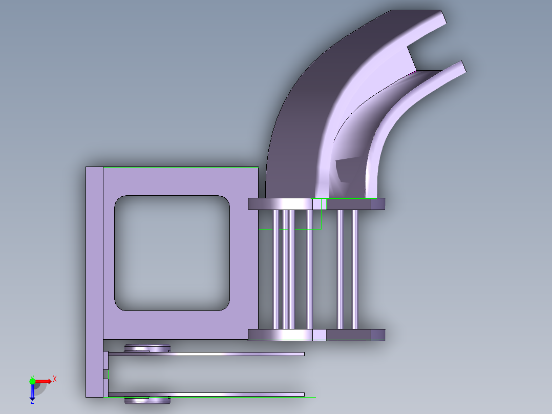 多功能新型制装器俯视图