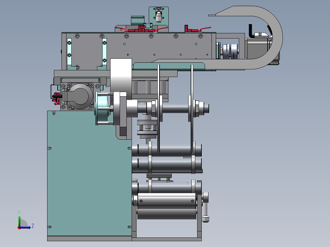 飞达贴标模组左视图