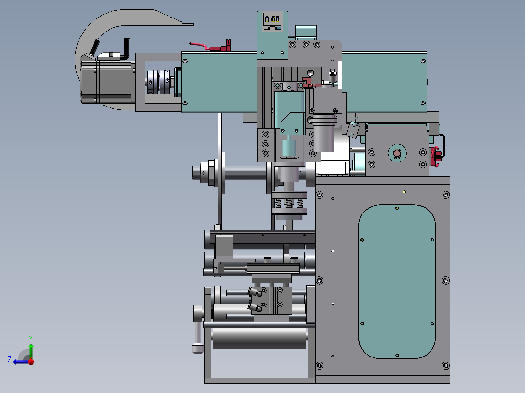飞达贴标模组右视图