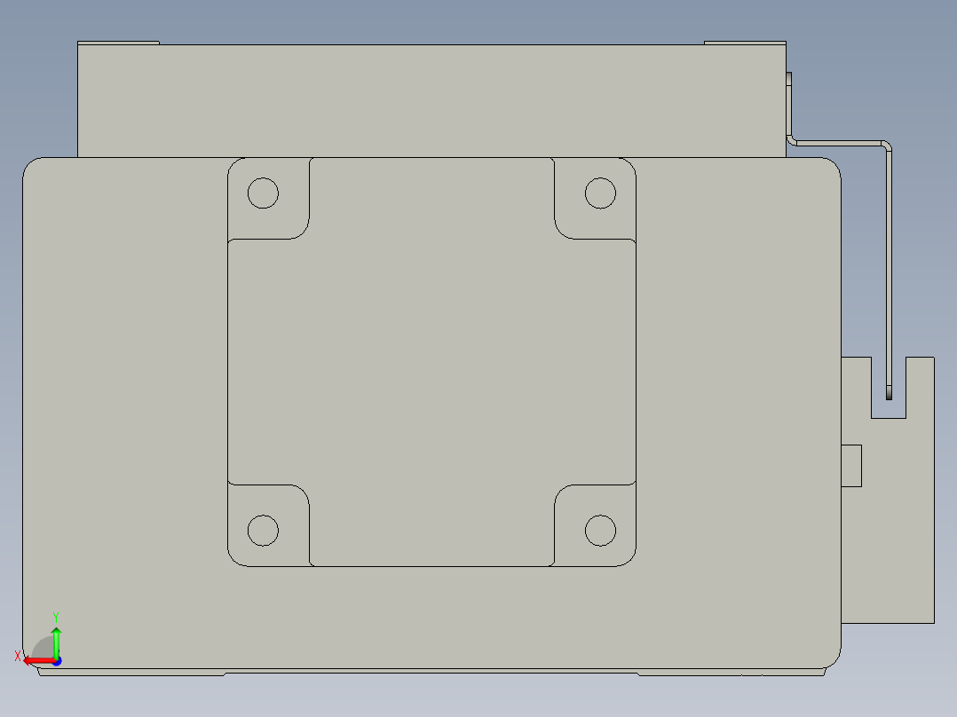 直线模组WG-LHC12-S500-M设计图纸后视图