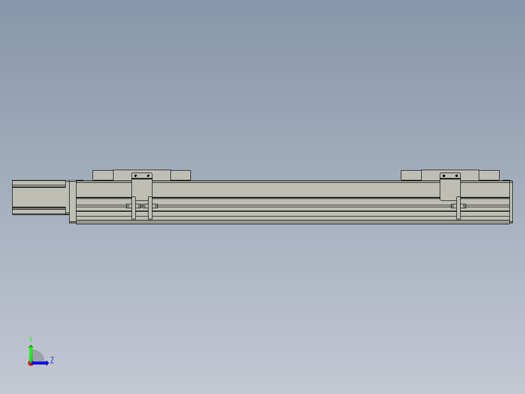 直线模组WG-LHC12-S500-M设计图纸左视图
