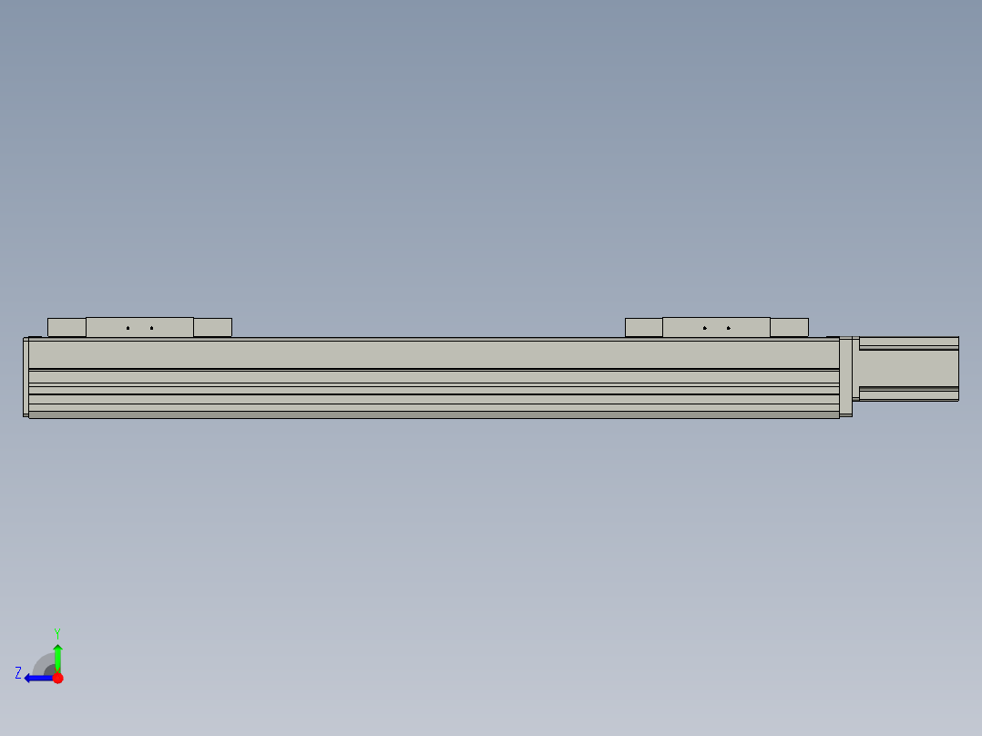 直线模组WG-LHC12-S500-M设计图纸右视图