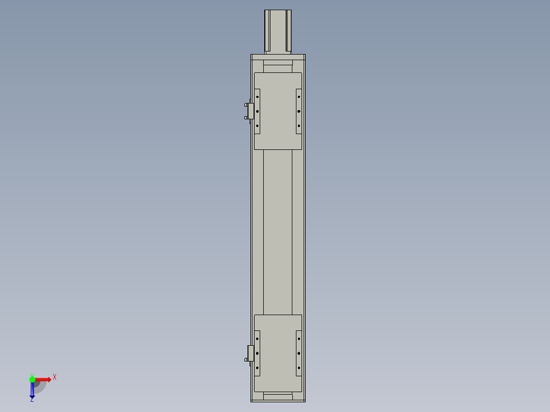 直线模组WG-LHC12-S500-M设计图纸俯视图