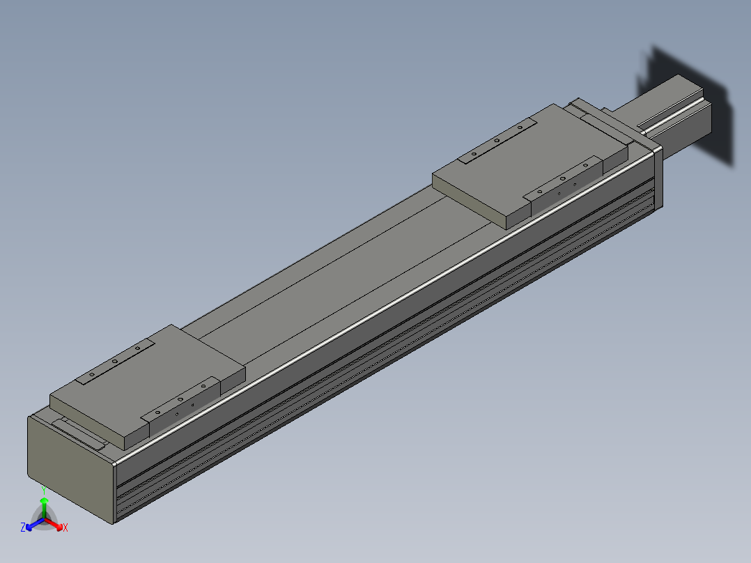 直线模组WG-LHC12-S500-M设计图纸正等轴测图