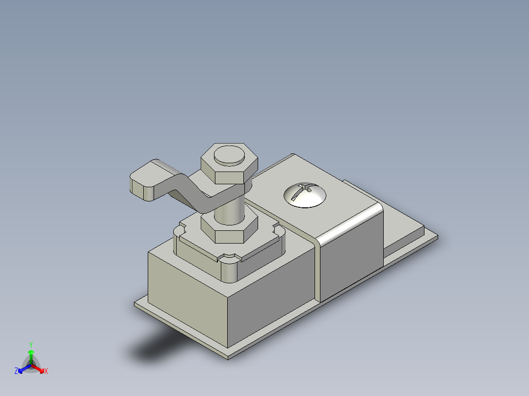 防水迫緊式門扣(B)5573-3D多系列多零件图纸模型正等轴测图