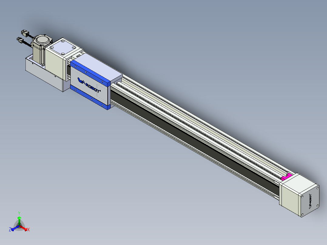 威洛博LB.GB同步带传动--欧规系列GB8-L96-S800-BL-P40正等轴测图