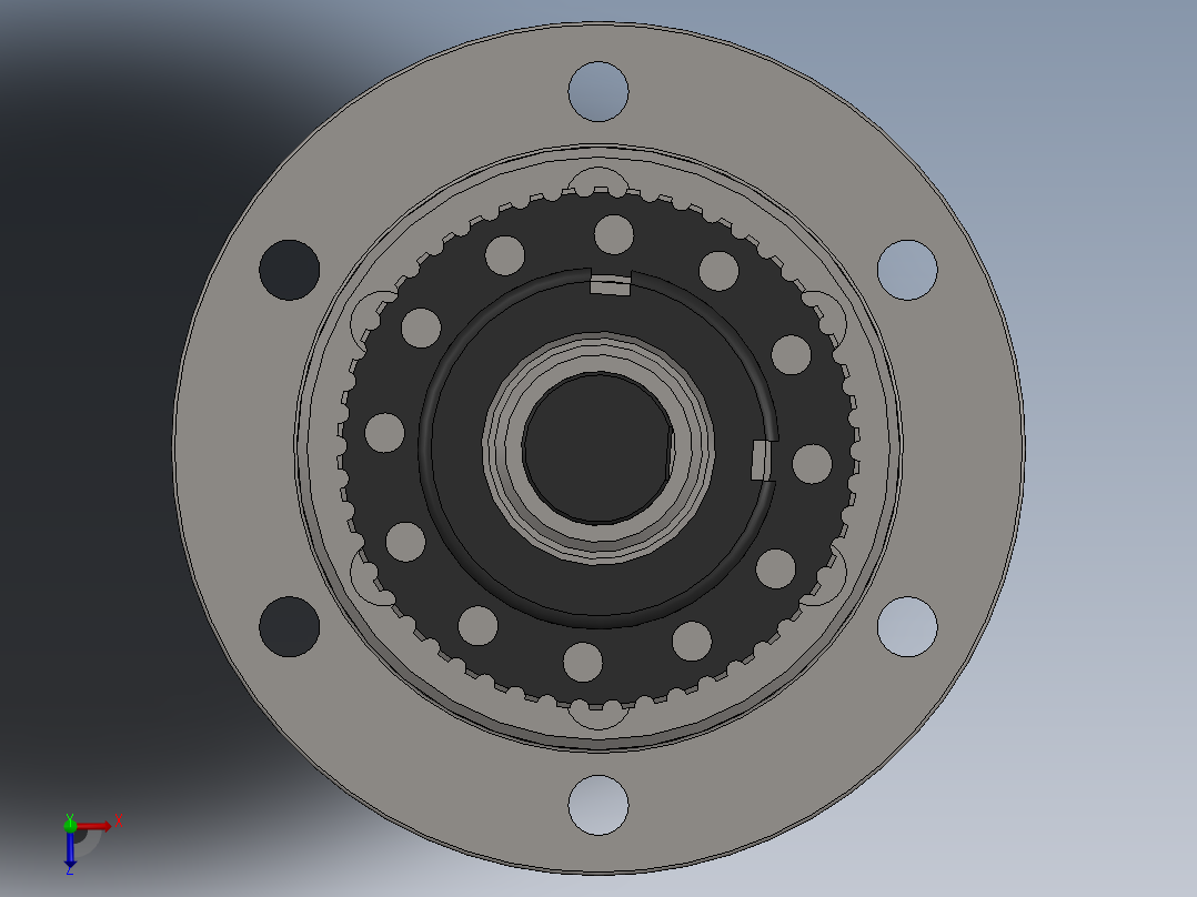 6000rpm bt30 自动换刀主轴俯视图