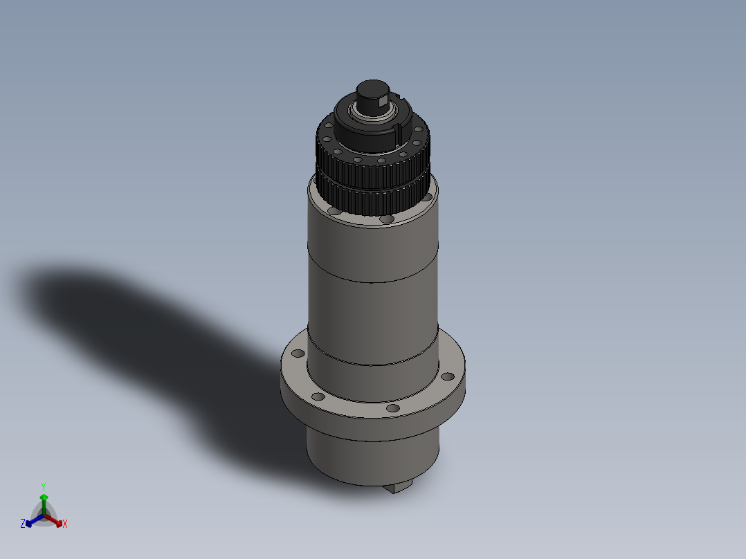 6000rpm bt30 自动换刀主轴正等轴测图