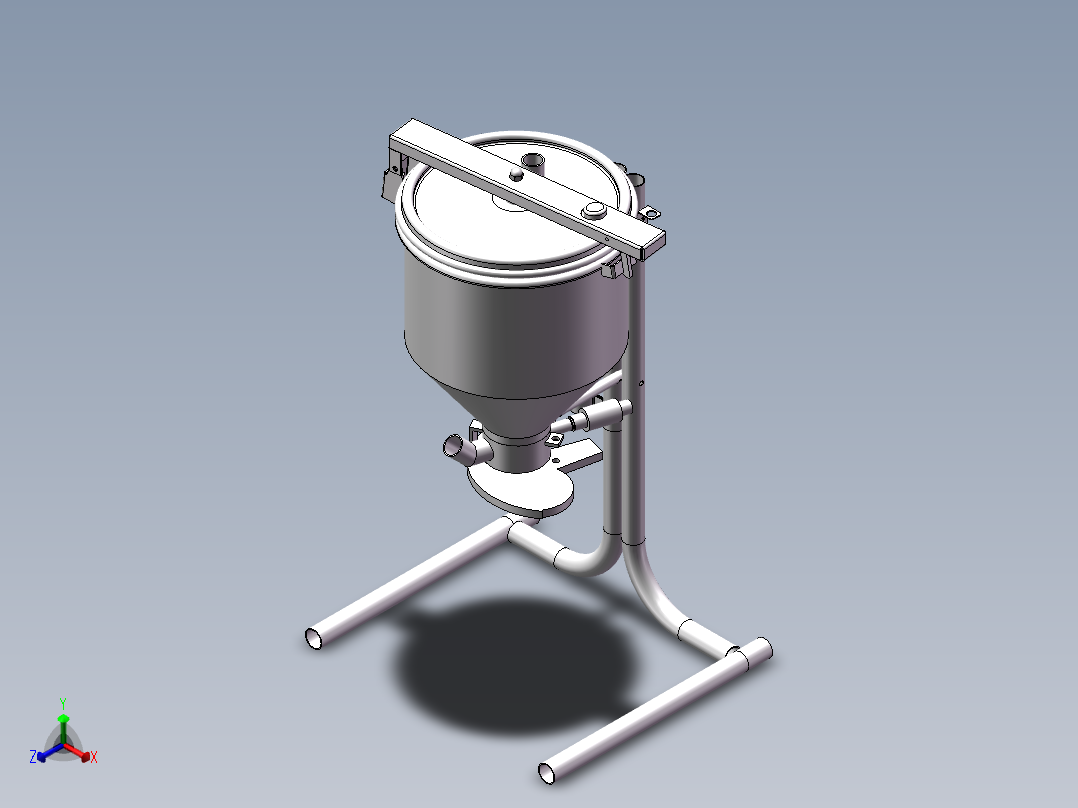 水流洗米机SW三维图 1300028==800正等轴测图