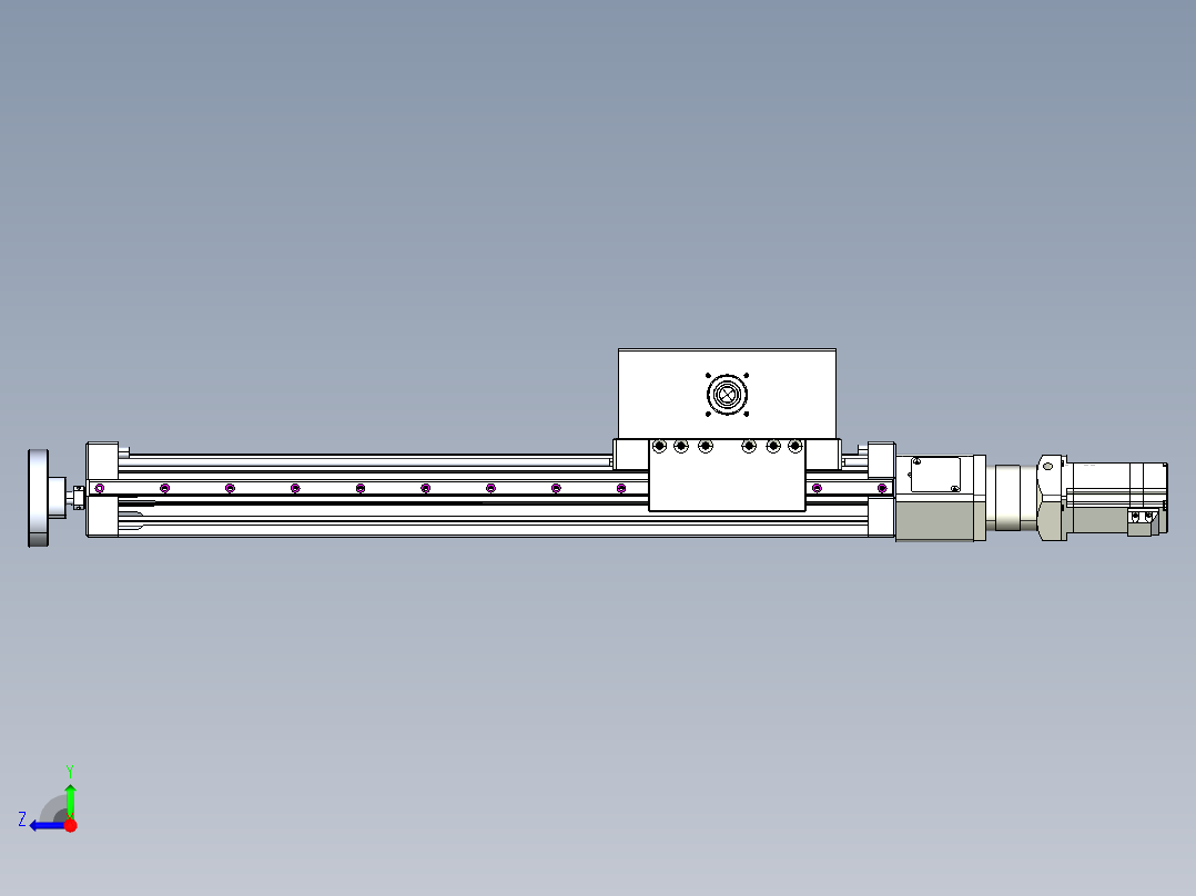 威洛博直线电机模组EB6ZR-L140-S420-LZ575K-Z575K-MS3右视图