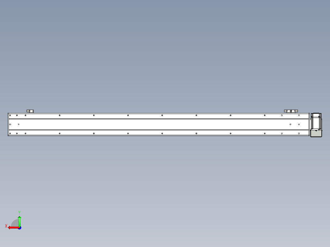 同步带滑台-半封闭B13H-L45-S1500-LD-P40-D3后视图