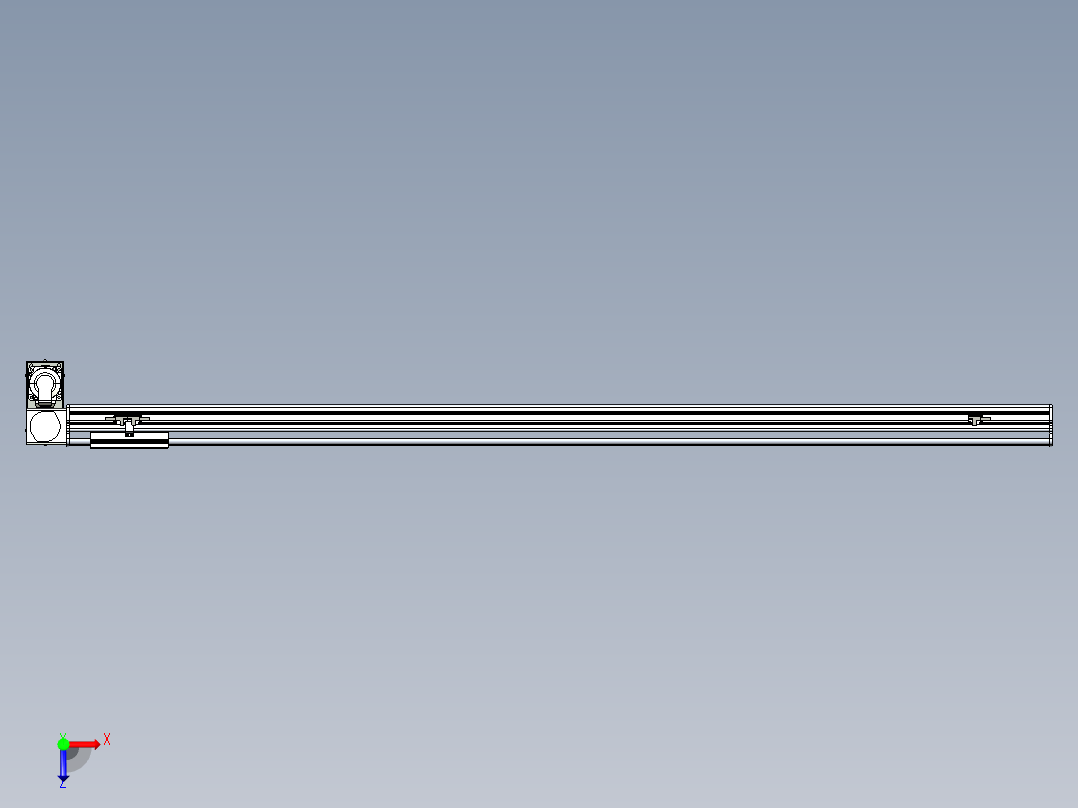 同步带滑台-半封闭B13H-L45-S1500-LD-P40-D3俯视图