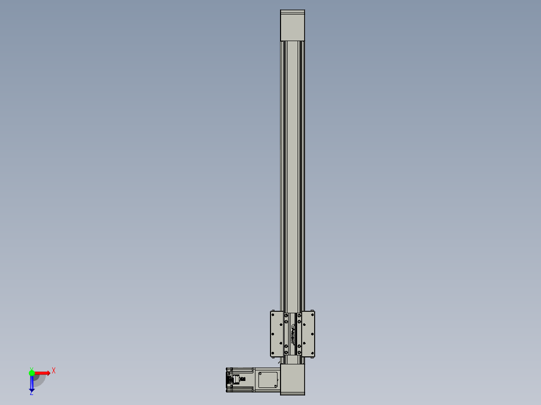 威洛博直线电机模组EB8-L200-S850-R-P75-MS3俯视图