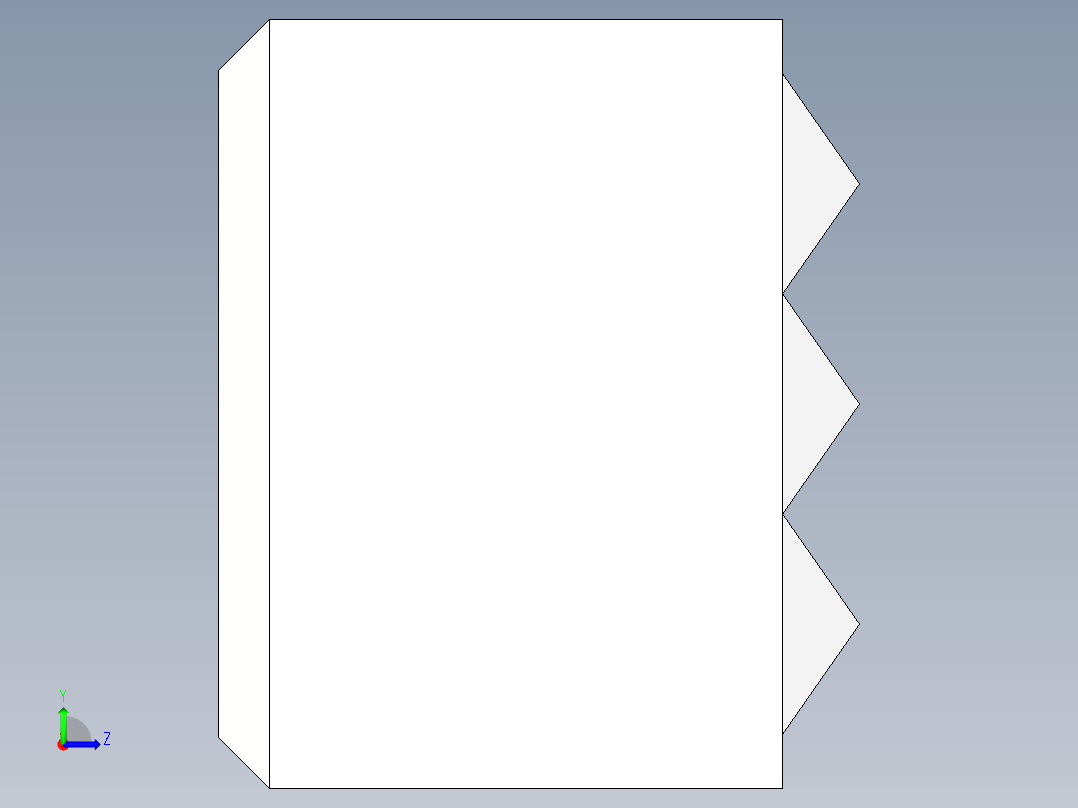 夾爪(方型)2262-3D多系列多零件图纸模型左视图