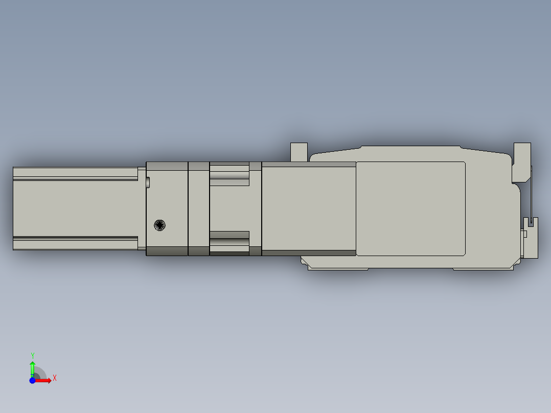 直线模组LHB21-L40-S300-R(B)设计图纸前视图