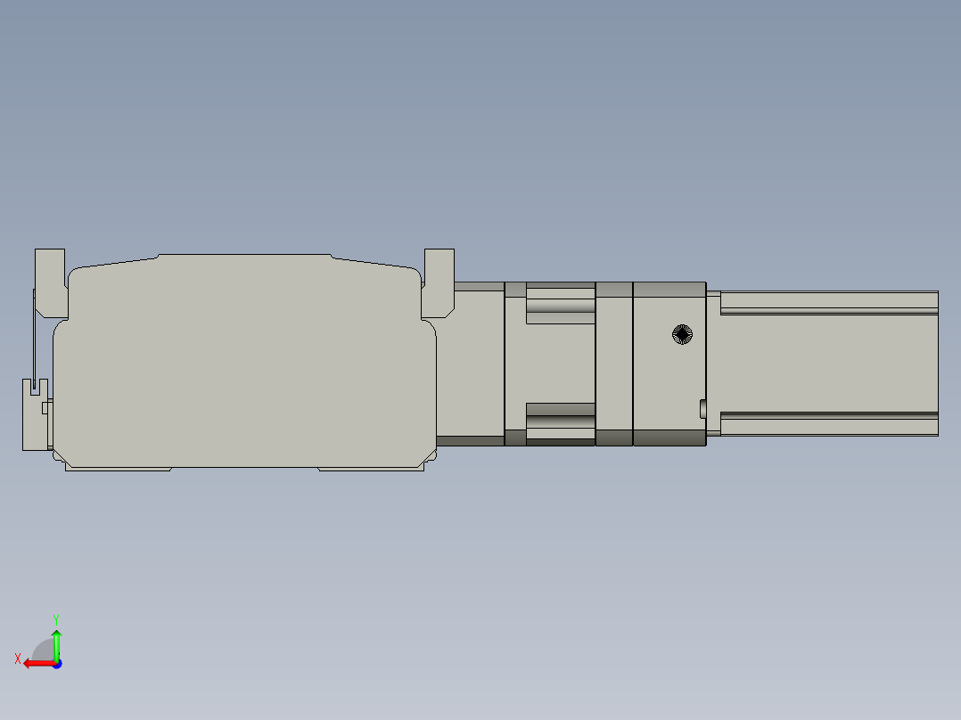 直线模组LHB21-L40-S300-R(B)设计图纸后视图