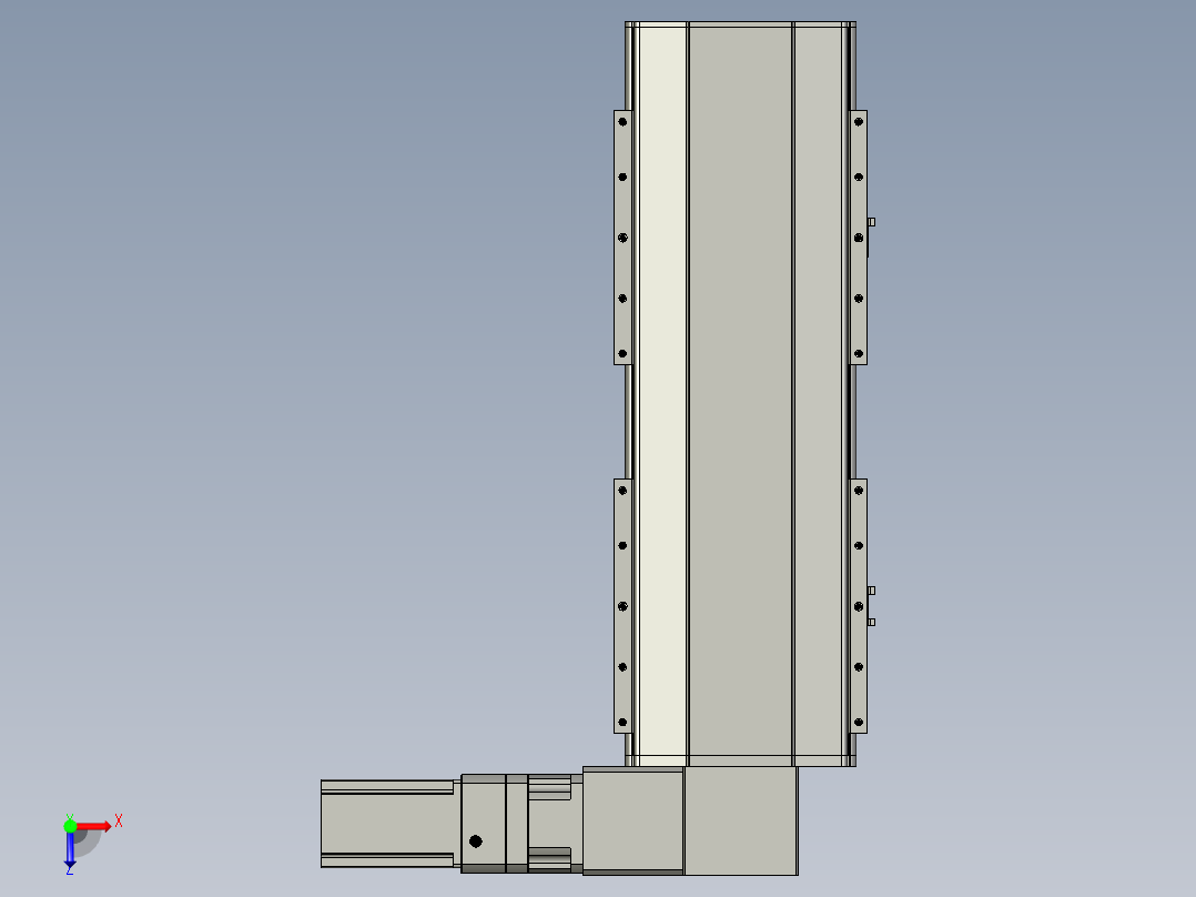 直线模组LHB21-L40-S300-R(B)设计图纸俯视图