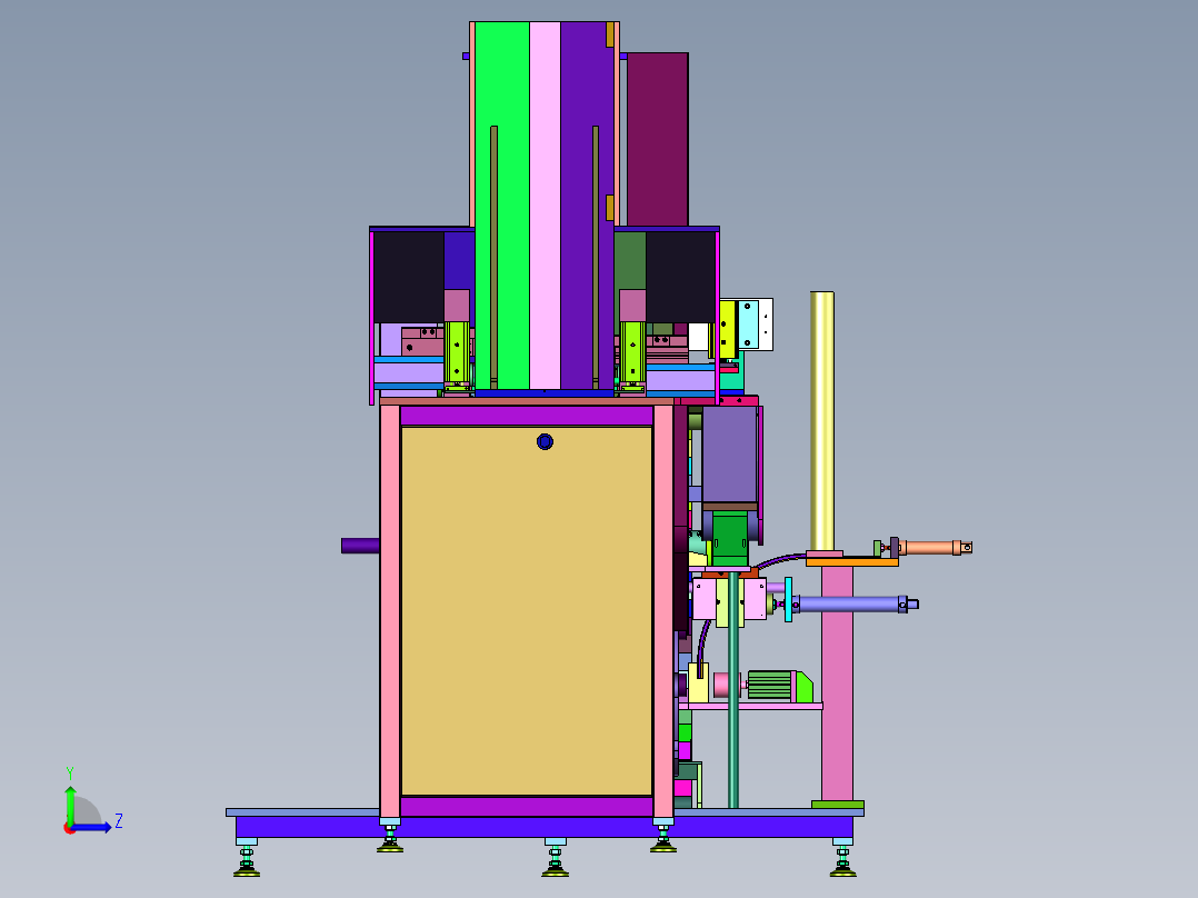 一次性采样棉签切断机左视图