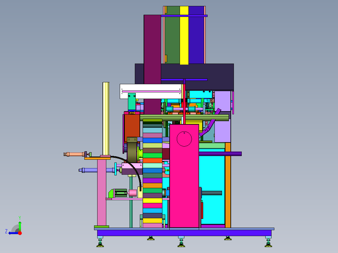 一次性采样棉签切断机右视图