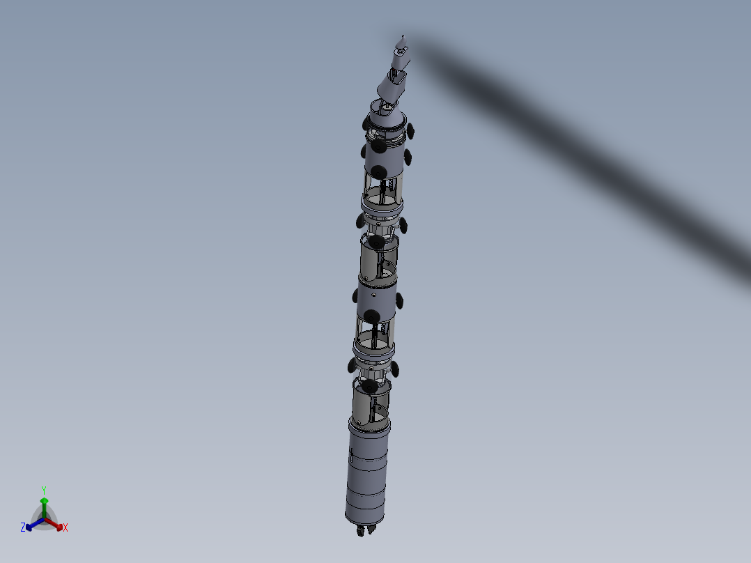蛇形搜救机器人的原理机构设计CAD图纸SolidWorks三维模型说明正等轴测图