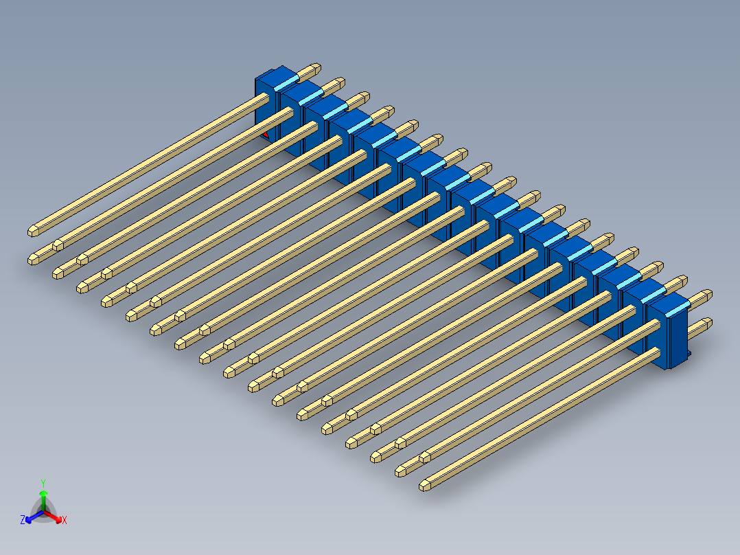 彩色公头100mil（2.54mm）系列-DS1021_blue_2x17p_100mil_Type43_rev1.0