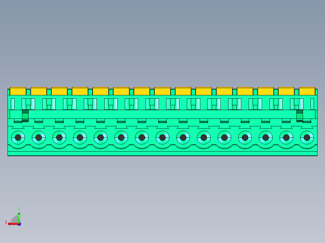 DEGSON 2EDG 系列 5.0mm 可插拔接线端子组-2EDGKDA-5.0-15P-14-00AH后视图