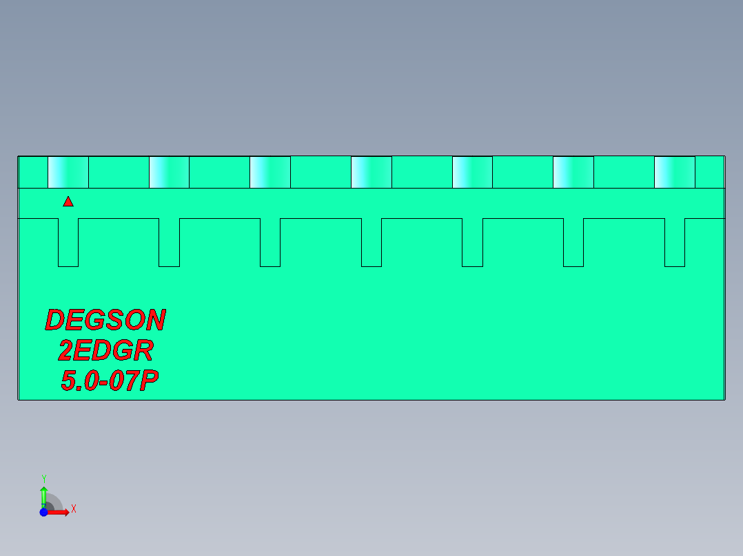 DEGSON 2EDG 系列 5.0mm 可插拔接线端子组-2EDGR-5.0-07P-14-00AH前视图