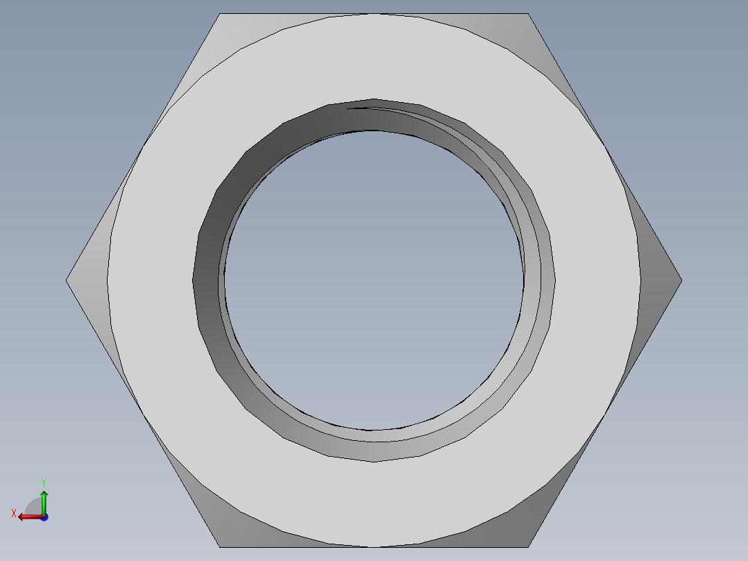 DIN 934 螺母-M39 Nut.SLDPRT后视图