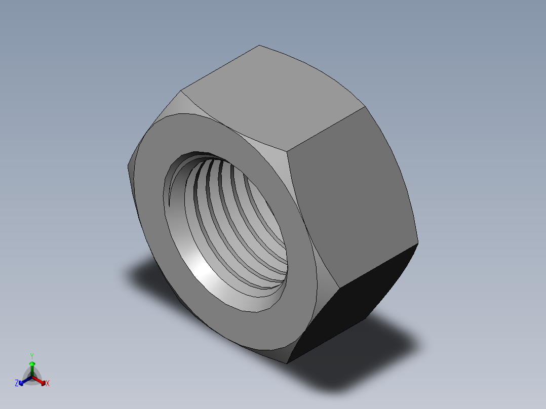 DIN 934 螺母-M39 Nut.SLDPRT正等轴测图