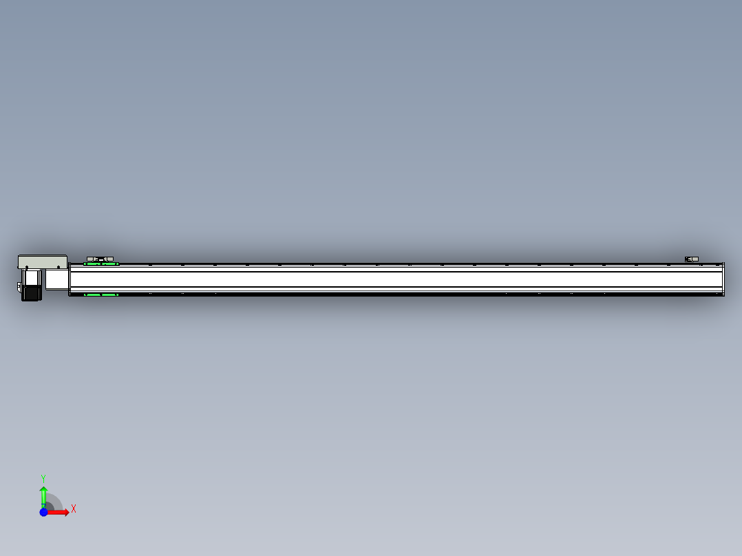 同步带滑台-半封闭B10H-L45-S1800-R-P40-D3前视图