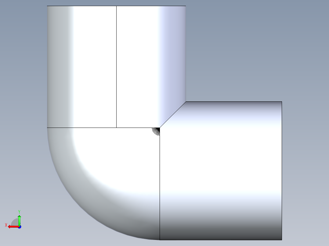 聚氯乙烯配件05-Sch80_90Elbow_SxS_806-005 _0.5in后视图