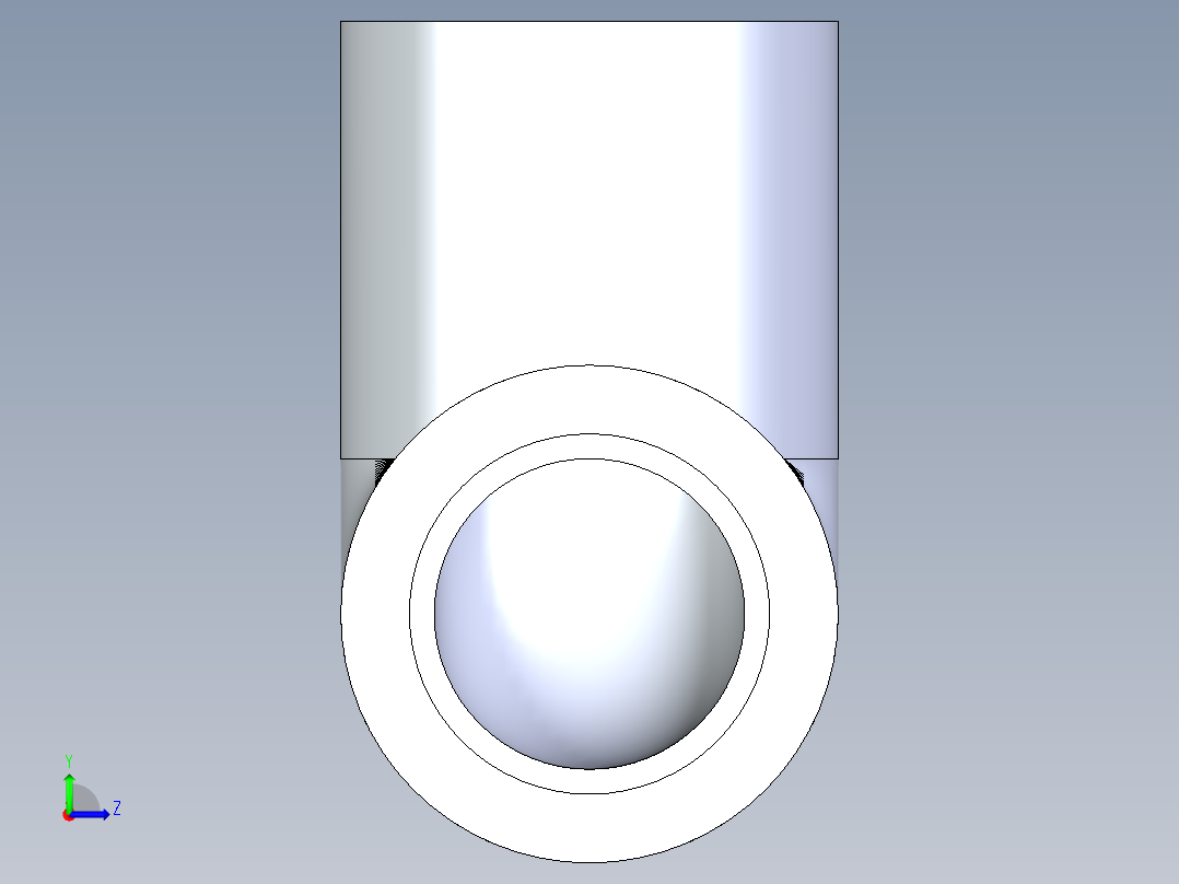 聚氯乙烯配件05-Sch80_90Elbow_SxS_806-005 _0.5in左视图