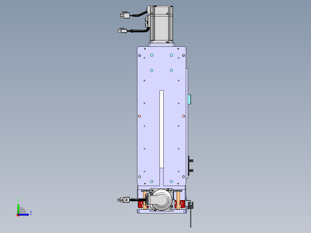 莲藕去皮切片机 2D陈左视图
