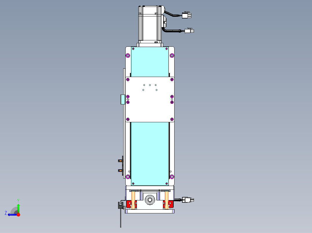 莲藕去皮切片机 2D陈右视图
