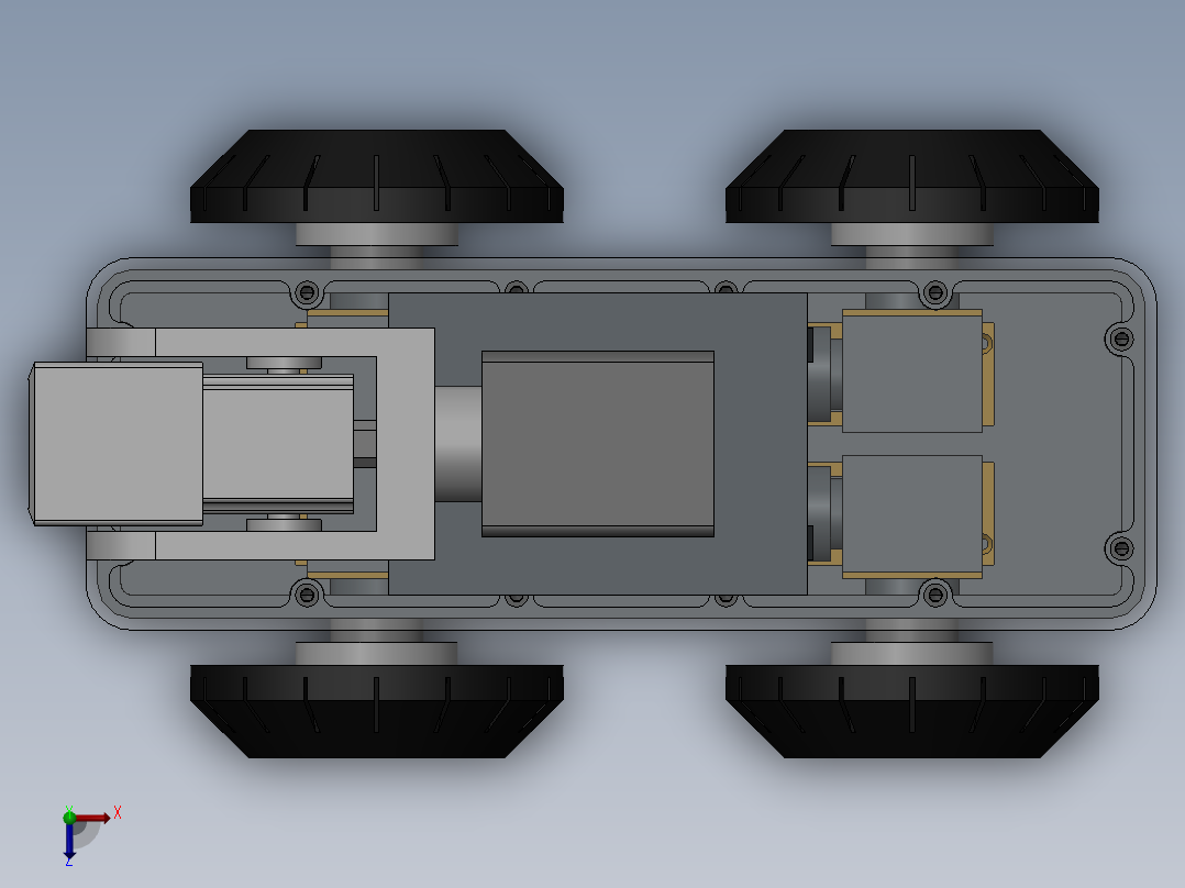 剪式升降云台管道检测机器人俯视图