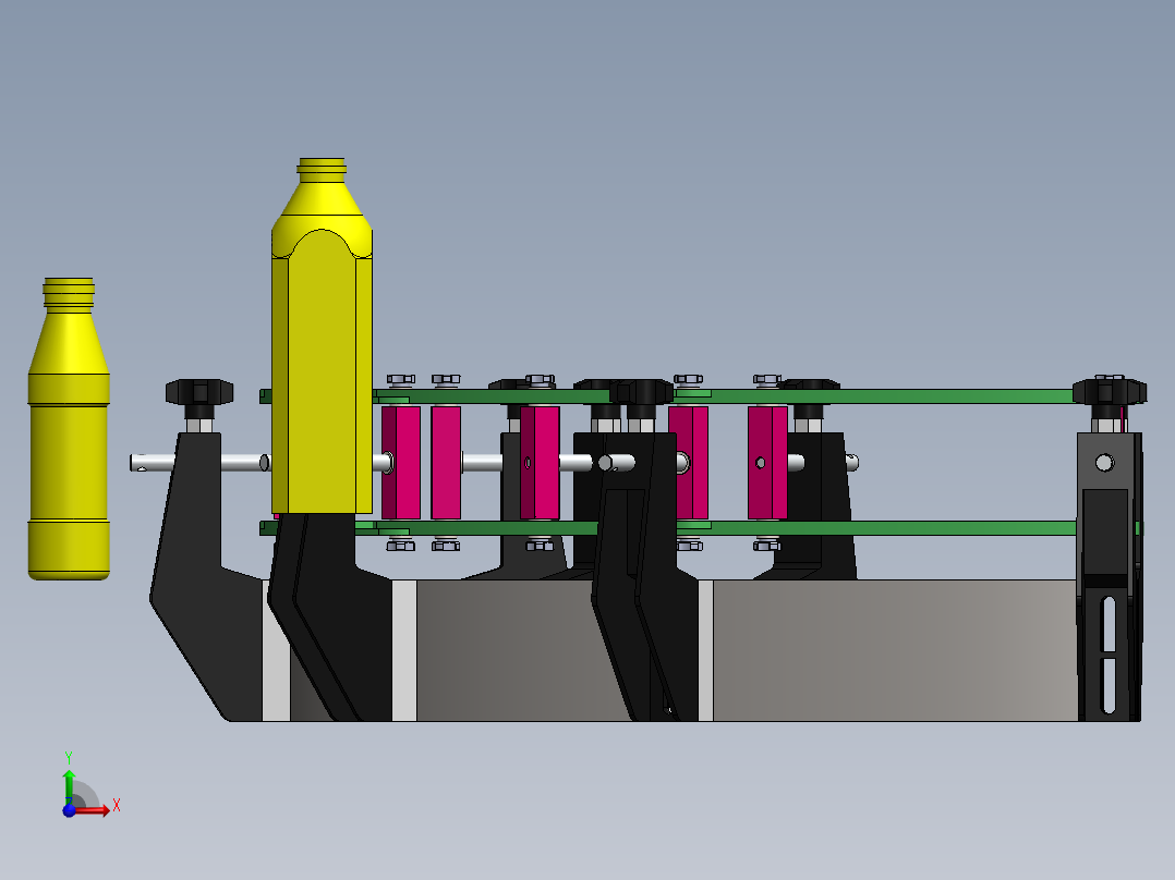 输送机导轨前视图