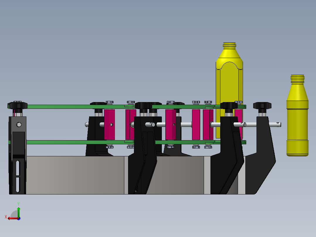输送机导轨后视图